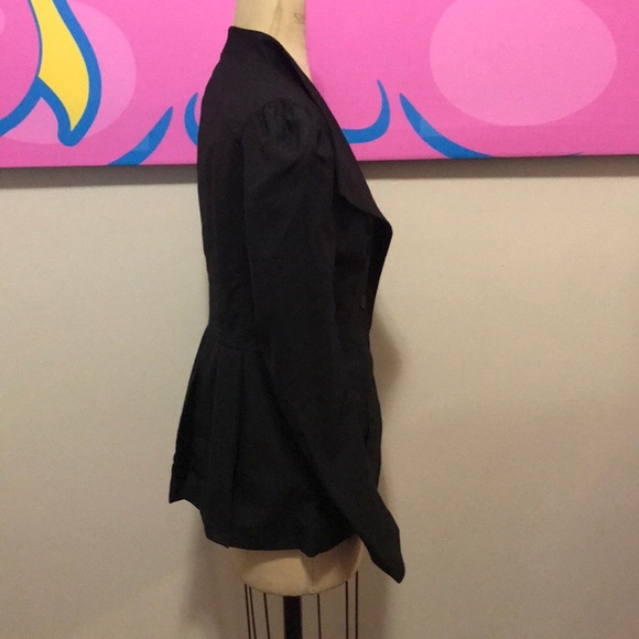 Henry Duarte Black Wool Gabardine Jacket - Picture 4 of 8